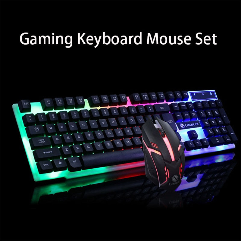 Pack Clavier & Souris Gaming Filaire USB – Rétroéclairé, 104 Touches