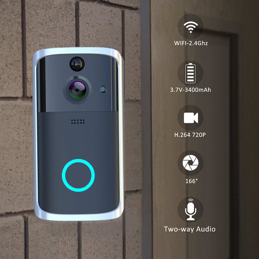 Sonnette Vidéo WiFi Connectée – Vision Nocturne, Interphone & Alertes APP