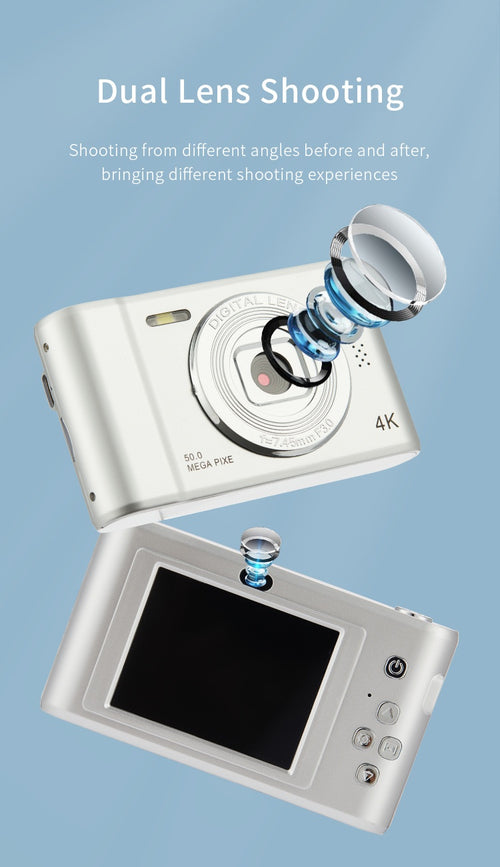 Appareil Photo Numérique Rétro 4K – Selfie HD 48MP, Style Vintage
