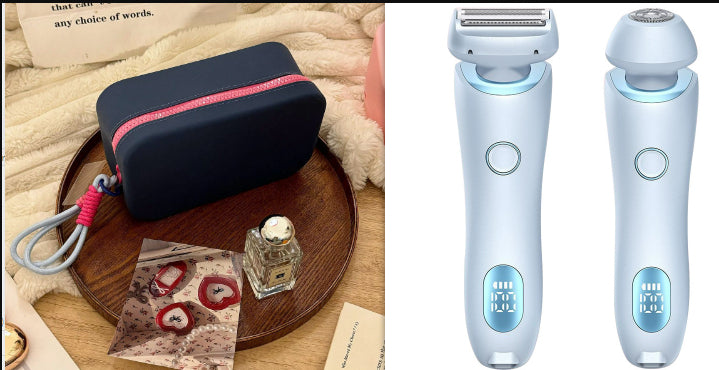 Épilateur Électrique 2-en-1 Femme USB – Rasoir Corps Entier, IPX7 Waterproof