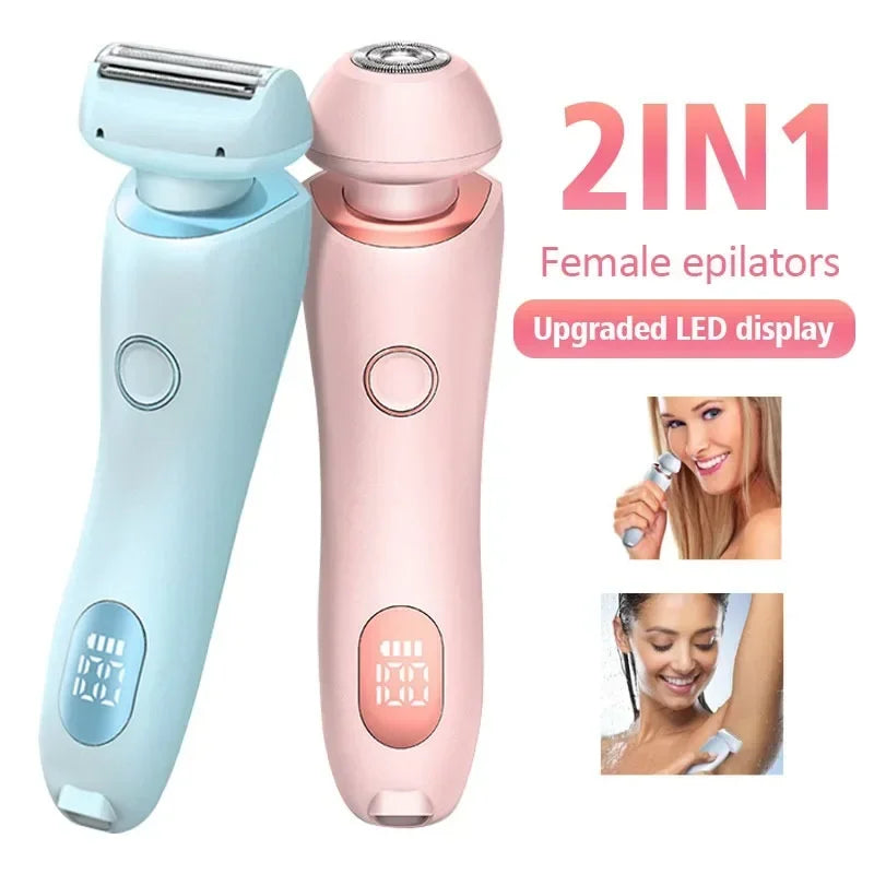 Épilateur Électrique 2-en-1 Femme USB – Rasoir Corps Entier, IPX7 Waterproof