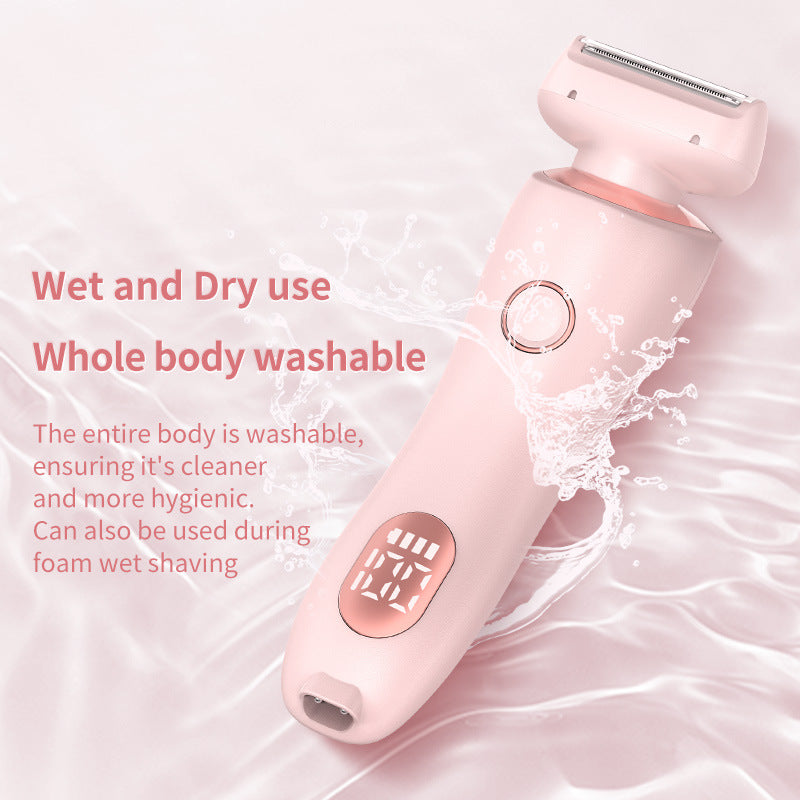 Épilateur Électrique 2-en-1 Femme USB – Rasoir Corps Entier, IPX7 Waterproof